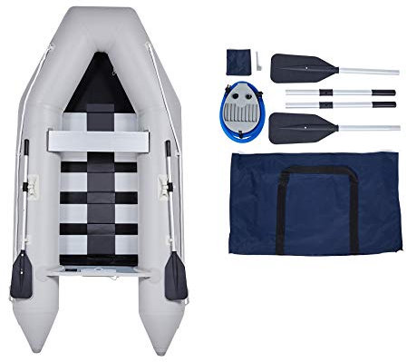 Dartmoor 3 m Gommone Gonfiabile per Adulti 300x150x42cm Tender Gommone per 4 Persone capacità 450 kg Gommone Fondo in Lega Alluminio per Pesca Nautica Gioco Compatibile con Motore Fuoribordo