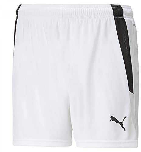 PUMA Damen Teamliga W Shorts, Puma White-puma Black, L EU