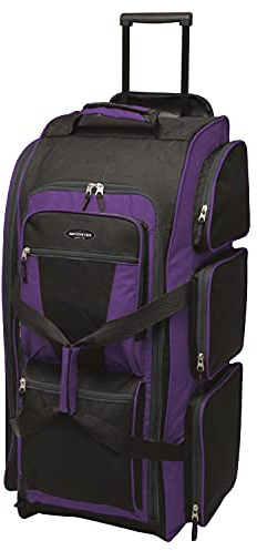 Travelers Club 30 Xpedition Upright Rolling Travel Duffel Bag, Purple