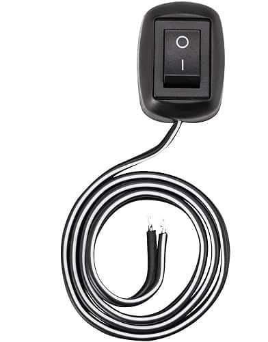 AUTOZOCO Interruptor de coche DIY en forma de gota de agua 12V, Interruptor de Boton On/Off, Interruptor gota de agua, Longitud del cable 1 Metro, 12V-230V/10A SPST, Adhesivo, Negro