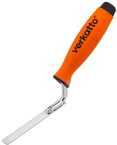 Mivos - Llana de Junta de ladrillo (12 mm, llaneta de Macon antioxidante, para Formar Juntas Entre Ladrillos) - Tuck Puntero con Mango ergonómico
