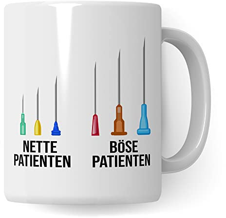 Arzt Tasse - Nette Patienten Böse Patienten, Danke Geschenk für Ärztin, MFA, KSH