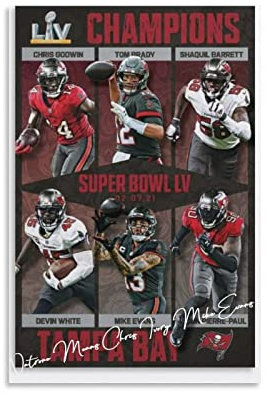 JEYUAN Poster und Drucke 60 * 90cm Senza Cornice Soda significa Chris Ivory Mike Evans per il murale del bagno del soggiorno degli adolescenti