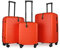 JLY Premium Hard Suitcase Set of 3 – 100% German Covestro Polycarbonate Luggage with 4 Spinner Wheels, TSA Lock, Superior Organisation – Small + Medium + Large – Burnt Orange