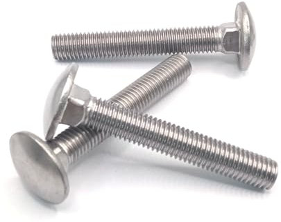 Schloßschrauben M6 - Edelstahl V2A - DIN 603 - Flachrundkopf mit Vierkant (5, M6 x 80 mm)