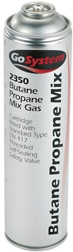AMK® GoSystem 2350 Butane Propane Mix Gas Cartridge EN417 Threaded 350g Self Sealing Safety Valve