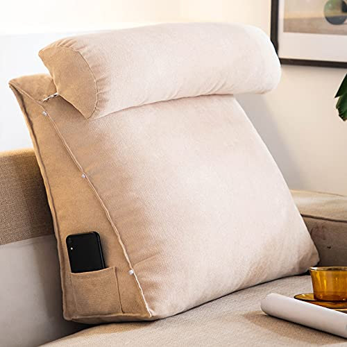 LuminescentDream Nordic Triangle Keilkissen mit Nackenstütze,Keilkissen Dreieckkissen Flex Rückenstütze Verstellbares Rückenkeilkissen Schlafsofa Bürostuhlauflage Lesekissen,Lesekissen