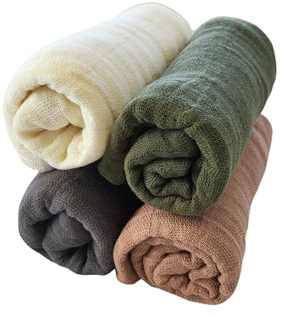 Pippi Mulltücher 4er Pack Spucktücher Biobaumwolle Organic (Waldfarben)
