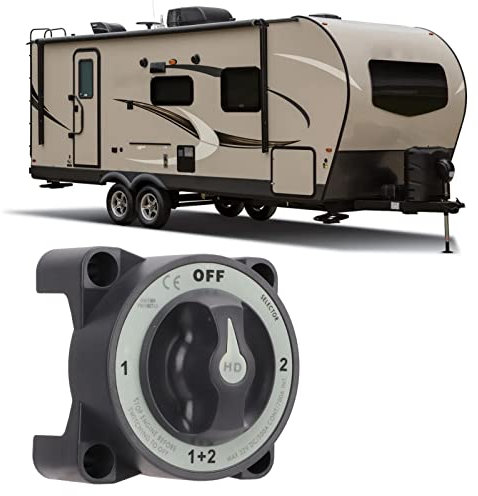 WOOXGEHM 500a Interruttore di Stacco Batteria Marina Selettore Batteria a 4 Posizioni per Impieghi Gravosi per Barca Camper, Interruttore di Interruzione Interruttore di Spegnimento