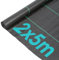 Harbour Housewares 1x Schwarz 2m x 5m 110gsm Unkrautbekämpfungsmembran - Schwerlast Plastik Garten Stoff Gras Bodendecker Liner Barriere Blatt Rollen