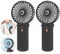 Lepwings Portable Fan Handheld 2 Pack - Mini Rechargeable Neck Hanging Fan with 16-Hour Cooling, 4-Speeds Foldable Pocket Fan for Summer Outdoor Travel Home Office - Black