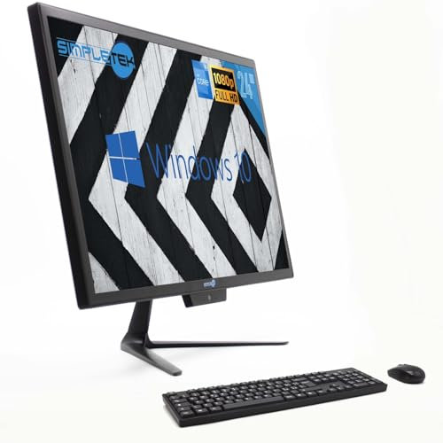 SIMPLETEK - All-in-One i5 24 16GB 2TB Full HD Windows 10 Pro con kit ratón y teclado inalámbrico | Wifi + Bluetooth | Webcam integrada
