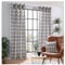 heimtexland ® Ösenschal Cosy mit Woll-Charakter Blickdicht Tartan kariert HxB 240x135 Vorhang Schotten-Karo Deko Gardine Typ899 grau-weiß