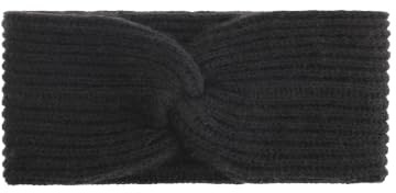 Zwillingsherz Rippen Stirnband aus 100% Kaschmir - Hochwertiges Grobstrick Kopfband Uni Design für Damen Frauen - Wolle - Ohrenschutz Haarband - Sport Freizeit warm weich - Frühjahr Herbst Winter
