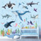 DECOWALL SG3-2430 Große Meerestiere Wandtattoos Kinder Unter dem Meer Ozean Dekoration Babyzimmer abnehmbar Delfin Hai Schildkröte Tiere