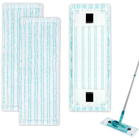 TXErfolg 3 Stück Wischbezug für Leifheit Clean Twist M Ergo Micro Duo, 38x15cm Bodenwischer Ersatzbezug Mikrofaser Set für Leifheit Bodenwischern Wischbezüge Ersatzzubehör für alle Böden