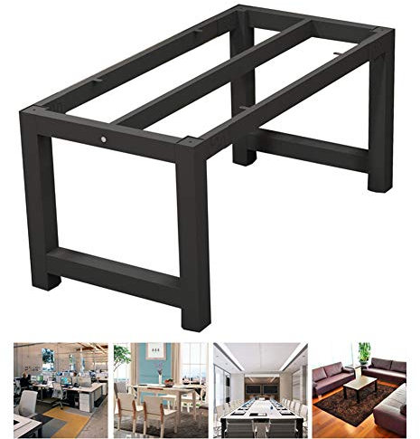 TWHZSAI Möbelbein-Set aus Metall für Küchen-/Esstische, Robustes Gestell für Konferenztische, zum Aufstecken, Schwarz, 71 cm Höhe