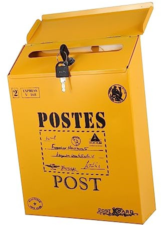 Wandbriefkasten aus Eisen Abschließbarer Vintage