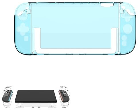 CERFFOOL - Carcasa transparente para Nintendo Switch 2 y Joy Con (protección contra arañazos, absorción de golpes, resistente y duradero, color azul