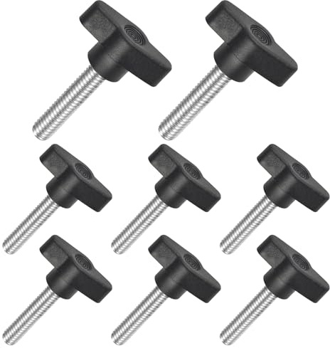 JJWNMLL 8pcs Tornillos Moleteados, M8*40mm tornillos con mango de estrella, Asas Ajustables tornillo de sujeción para máquinas herramientas, muebles