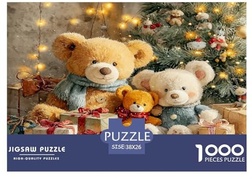 Jigsaws 1000 Piece Teddy Bear - Art Bear for Adults Or Families Educational Games Puzzles 38x26cm/1000pcs