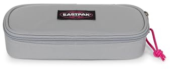EASTPAK Ovales Federmäppchen für 1 Person — organisierter Schreibwarenbeutel mit Innenfächern und Reißverschlusstasche, 5 x 22 x 9 cm — Kontrast Grey Pink