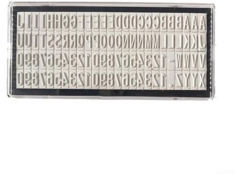 Stempel mit mehreren Höhen für DIY-Schrift-Projekte, kompatibel mit wiederverwendbaren Gummidichtungen und Überdruck auf Tintenbasis (6,4 mm)