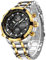 GOLDEN HOUR Luxus Edelstahl Analoge Digitaluhren für Herren Herren Outdoor Sport wasserdichte Große Schwere Armbanduhr (Silber Gold Schwarz)