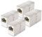 deleyCON 4 Stück RJ45 Kupplung (1000 Mbit) Gigabit LAN Kabel Verlängerung Netzwerkkabel Ethernet Adapter Verbinder Kompatibel zu Cat8, Cat7, Cat6, Cat5 Patchkabel LAN DSL POE 2X RJ45 Buchse
