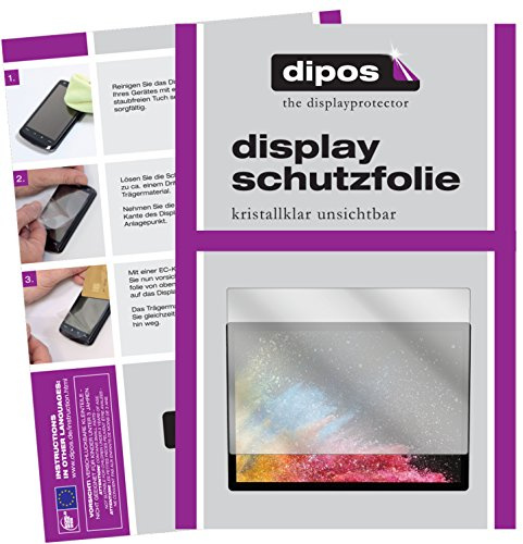 dipos 2x Clear Screen Protector for Microsoft Surface Book 2 | Ultra-Thin, HD Clear, Protection Film, Perfect Fit, Anti-Scratch, Bubble-Free, Case-Friendly, Fingerprint Compatible