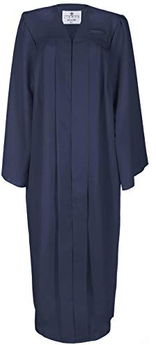LIERYS Robe Damen Herren Talar mit Druckverschluss Umhang Abschlussfeier Studium Universität Hochschule Abitur Schwarz Blau Rot dunkelblau M