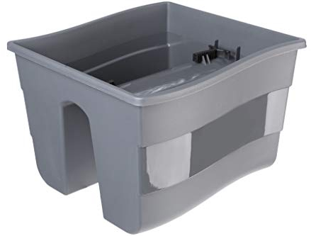 KADAX Pot de fleurs de balcon avec poignée réglable double face 30 x 28 x 20 cm 30 cm anthracite