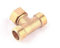 Fienow Doré Raccord de tuyau 3 voies 1/2 Connecteur en T pour systèmes d'air, gaz, eau, ou