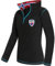 Nebulus Damen Pullover NARDY, Warmer Fleecepullover, Pulli aus Fleece mit Half Zip Reißverschluss, schwarz - XL/42