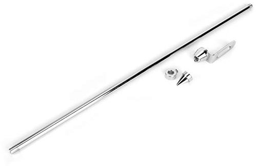 Mât de drapeau automatique universel de moto, accessoire de poteau de drapeau de montage de porte-bagages de siège arrière[argent]