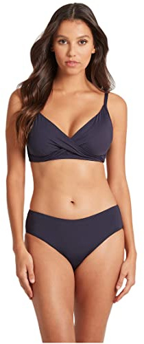 SEA LEVEL SWIM Twist Front DD/E-Cup Bra Bikini Top Swimsuit, Essentials Night Sky, 4
