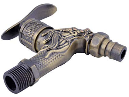 Cabilock Robinet mural antique, à une seule main, contrôle de l'eau, robinet de lavabo, robinet pour machine à laver extérieur, tuyau de jardin.