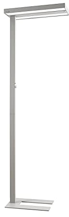 Arcchio LED Büro Stehlampe dimmbar, Bewegungsmelder, Tageslichtsensor, Bürolampe Stehlampe Up and Down 8000lm, 4000K, Standleuchte Deckenfluter Home Office