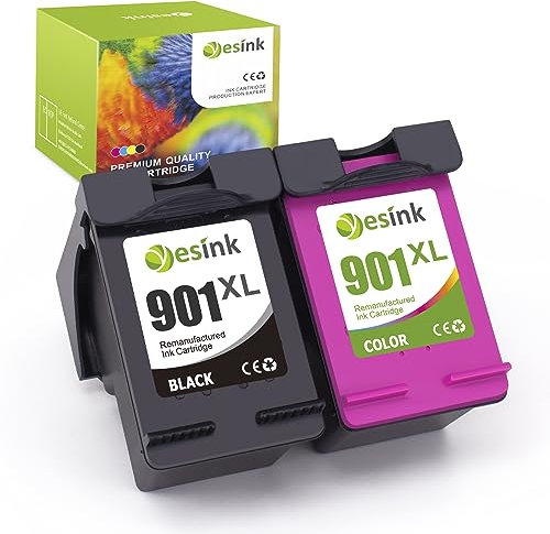 901 XL Ersatz für HP 901 XL Multipack tintenpatronen HP 901 Druckerpatronen Schwarz für Officejet 4500 G510 J4524 J4535 (1 Schwarz 1 dreifarbig)