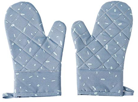Guantes Horno Manoplas Silicona Horno Guantes Horno Guantes Algodon Manoplas Cocina Bandeja Horno Universal Cocina Microondas Bandeja Barbacoa Blue,One Size