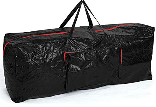 Ram® Black Extra Large Christmas Tree Storage Bag Suitable for up to 7ft Trees With Side Pocket Pouch