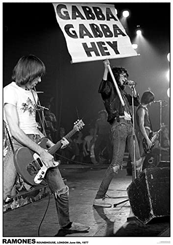 RAMONES POSTER ROUNDHOUSE LONDON LIVE ON STAGE 1977 GABBA GABBA HEY