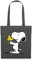 Spreadshirt Peanuts Snoopy Und Woodstock Stoffbeutel, One size, Graphite