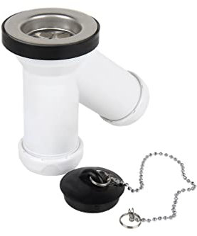 Cofan Sifón en Forma de Y | Con Salida de 40 mm | Válvula para Lavabo y Bidé Ø70 | Fabricado en Polipropileno | Junta Cónica reductora de Ø32 mm