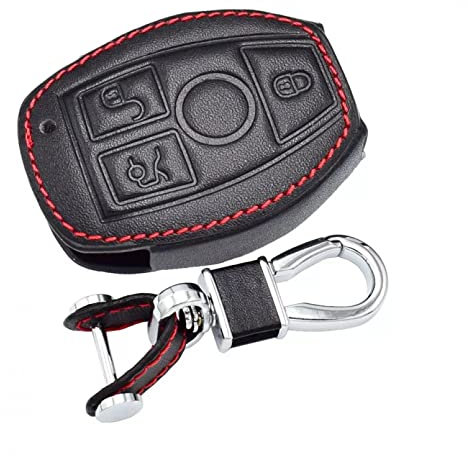 Leder Autoschlüssel Fall Fernbedienung schützen Abdeckung Schlüsselanhänger Halter für Mercedes Benz W203 W204 W211 CLK C180 E200 AMG CES Klasse