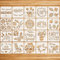 MWOOT 20 Stücke Blumen Schmetterling Stencil Schablonen Zeichnen Set, Kunststoff Wiederzuverwendend Zeichenschablonen Vorlagen für Fußböden, Fenster, Möbel, Holz, Wanddeko, (15x15CM)