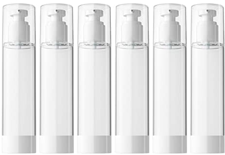 LONGWAY 6 STÜCKE 100ml Airless Pumpspender Leer,Creme Spender reiseflaschen zum befüllen,Pumpflasche,Nachfüllbar Vakuum Kosmetikbehälter,Leer Lotion Pumpflasche für Reise Home Verwendung