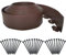 shsyue Lot de 30 mini clôtures de jardin en plastique Marron 10 m