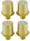 Ampper 3/8-16 Thread Male Brass Side Post Battery Charging Post Terminals, Standard Side Post 3/8 Battery Post Adapter (+/-) Compatible with GM Post, Pack of 4