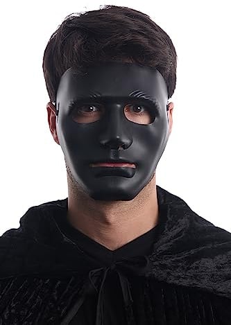 Chaks Halloween Maske Mystery Man No ID | Schwarz